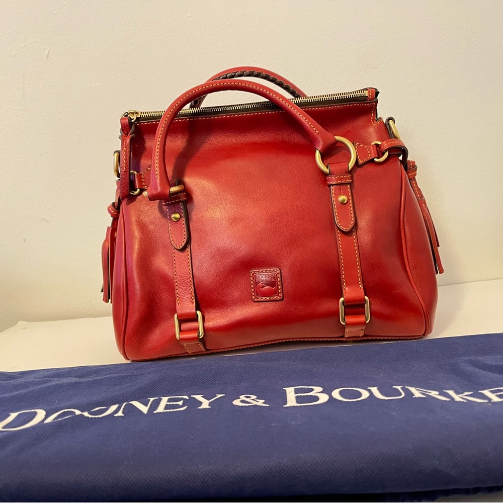 Dooney and Bourke red Florentine Satchel NWOT